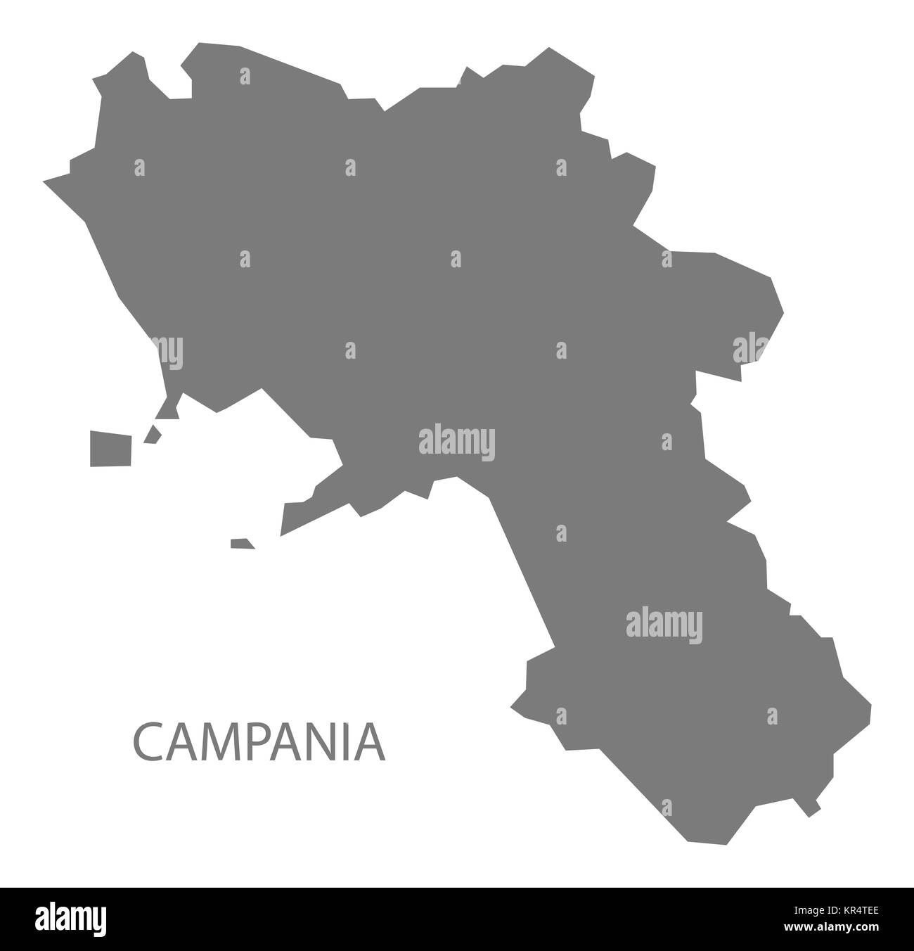 Campania Italia Mappa grigio Foto Stock