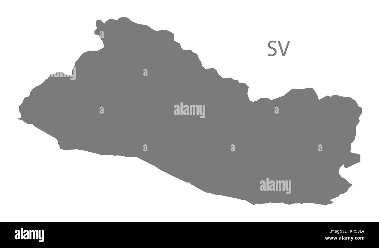 El Salvador Mappa grigio Foto Stock