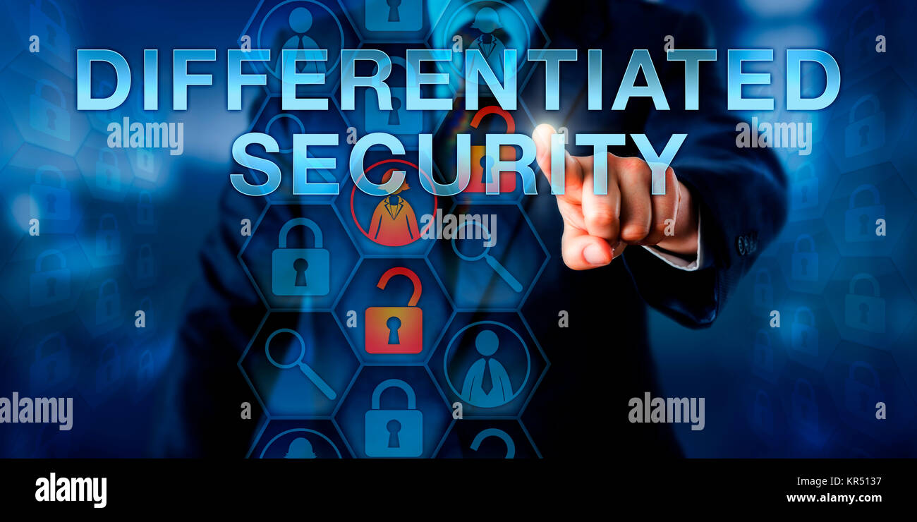 Pressatura di Amministratore protezione differenziata Foto Stock