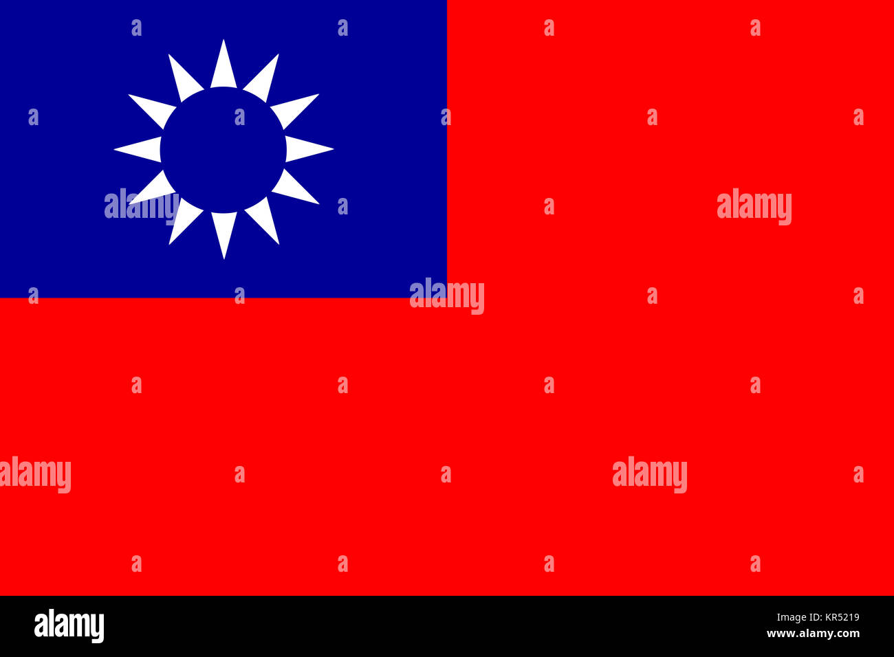 Bandiera di Taiwan Foto Stock