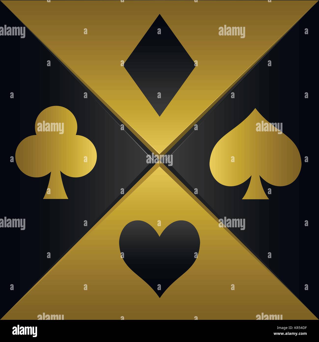 Per giocare a poker i simboli della scheda Illustrazione Vettoriale