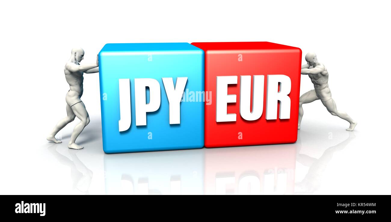 EUR JPY coppia di valute Foto Stock