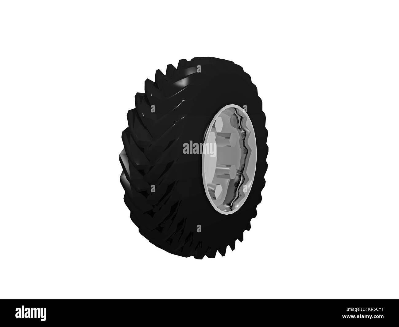 pneumatici del carrello con cerchione rilasciato Foto Stock