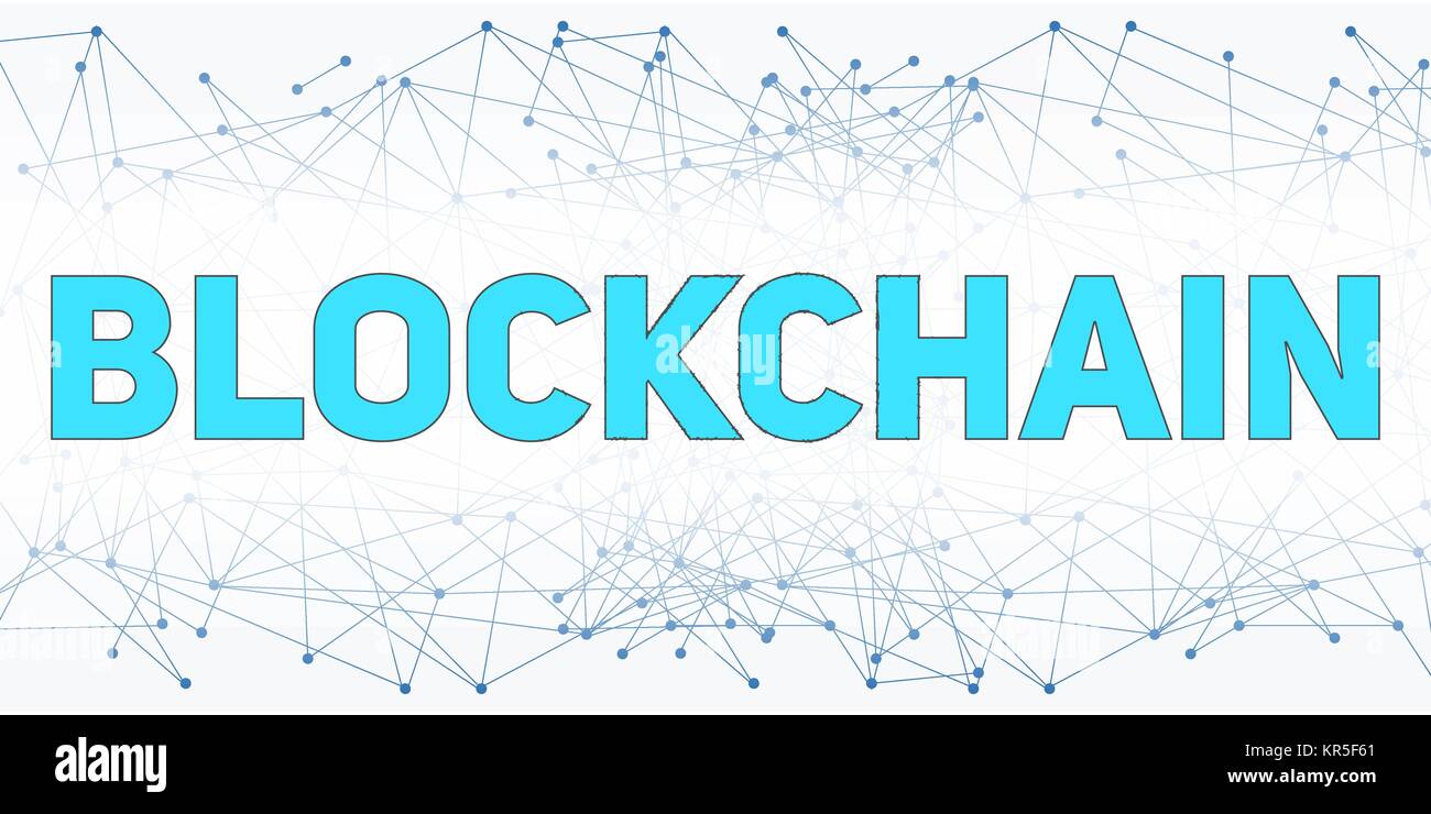 Sfondo digitale di Blockchain Illustrazione Vettoriale