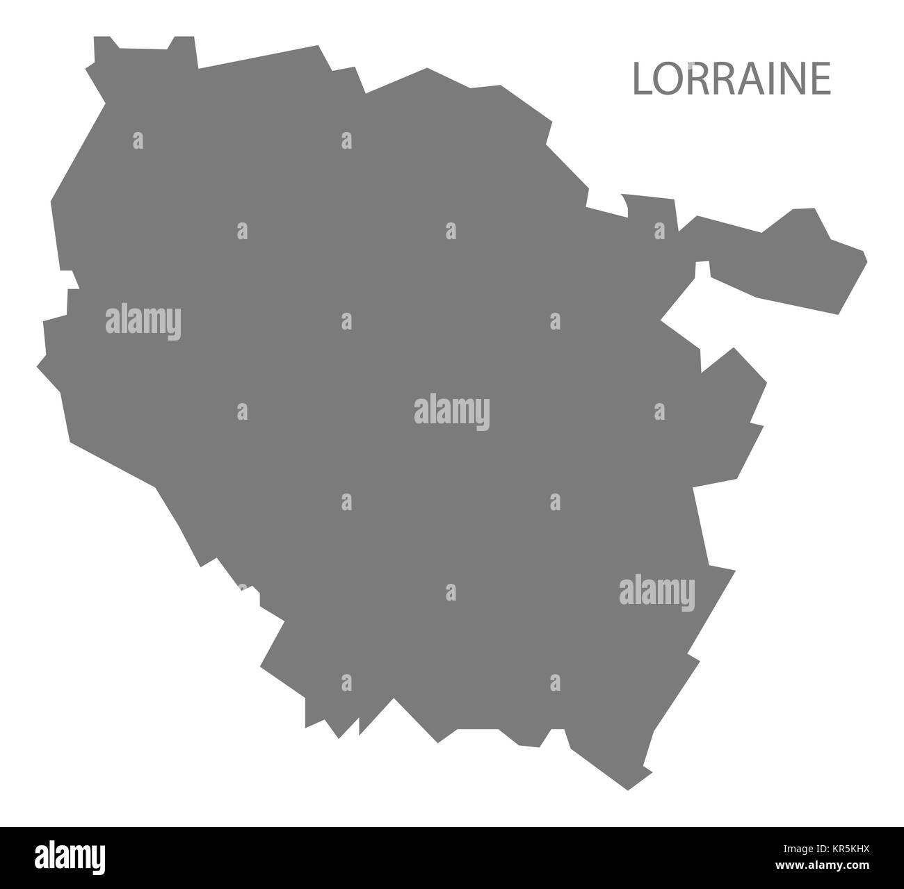 Lorraine Francia Mappa grigio Foto Stock