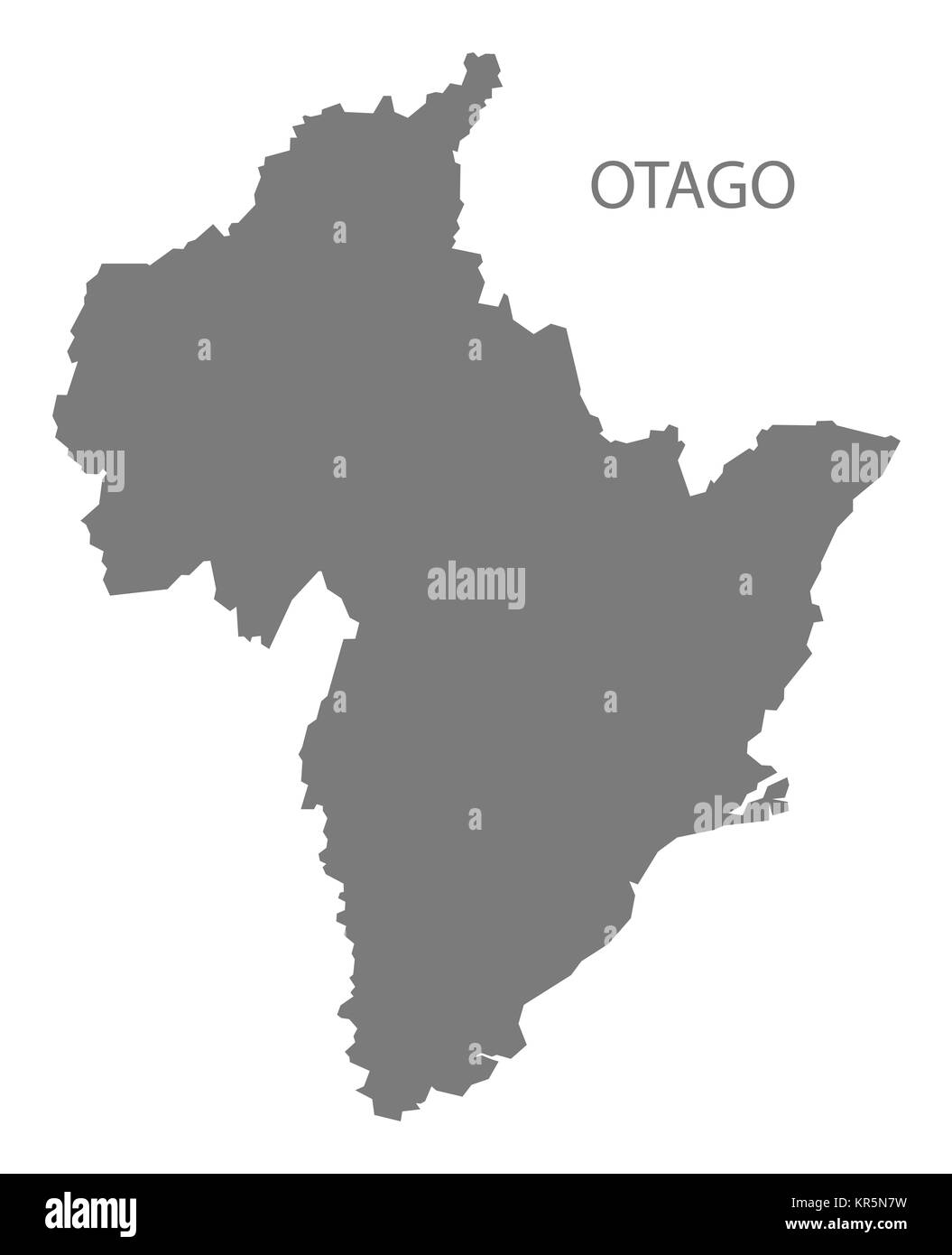 Otago Nuova Zelanda Mappa grigio Foto Stock