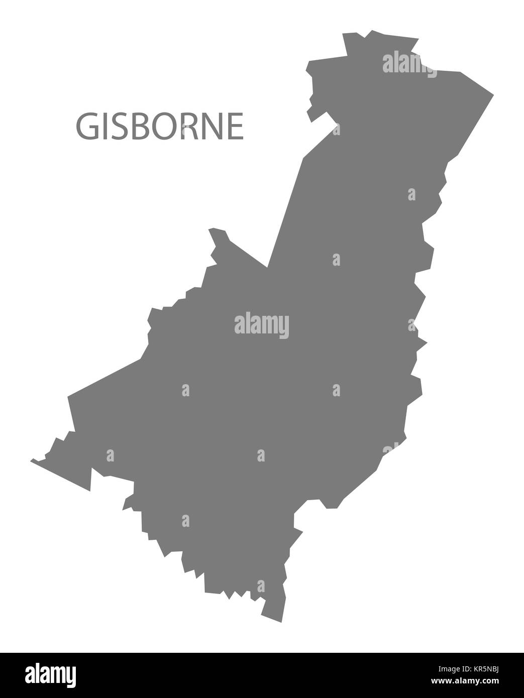 Gisborne Nuova Zelanda Mappa grigio Foto Stock