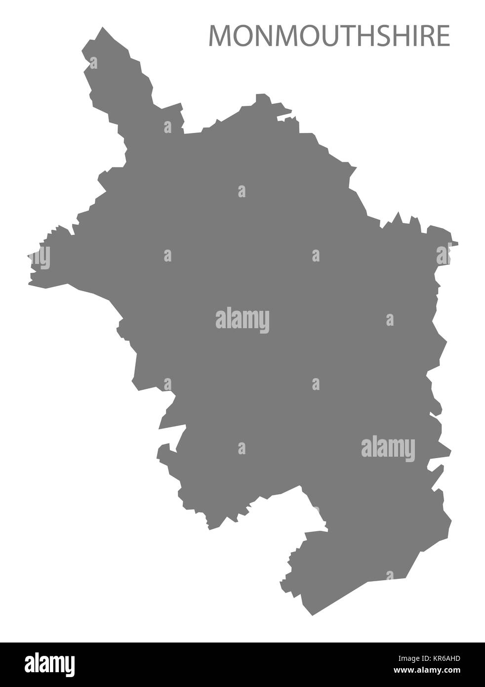 Monmouthshire Galles Mappa grigio Foto Stock