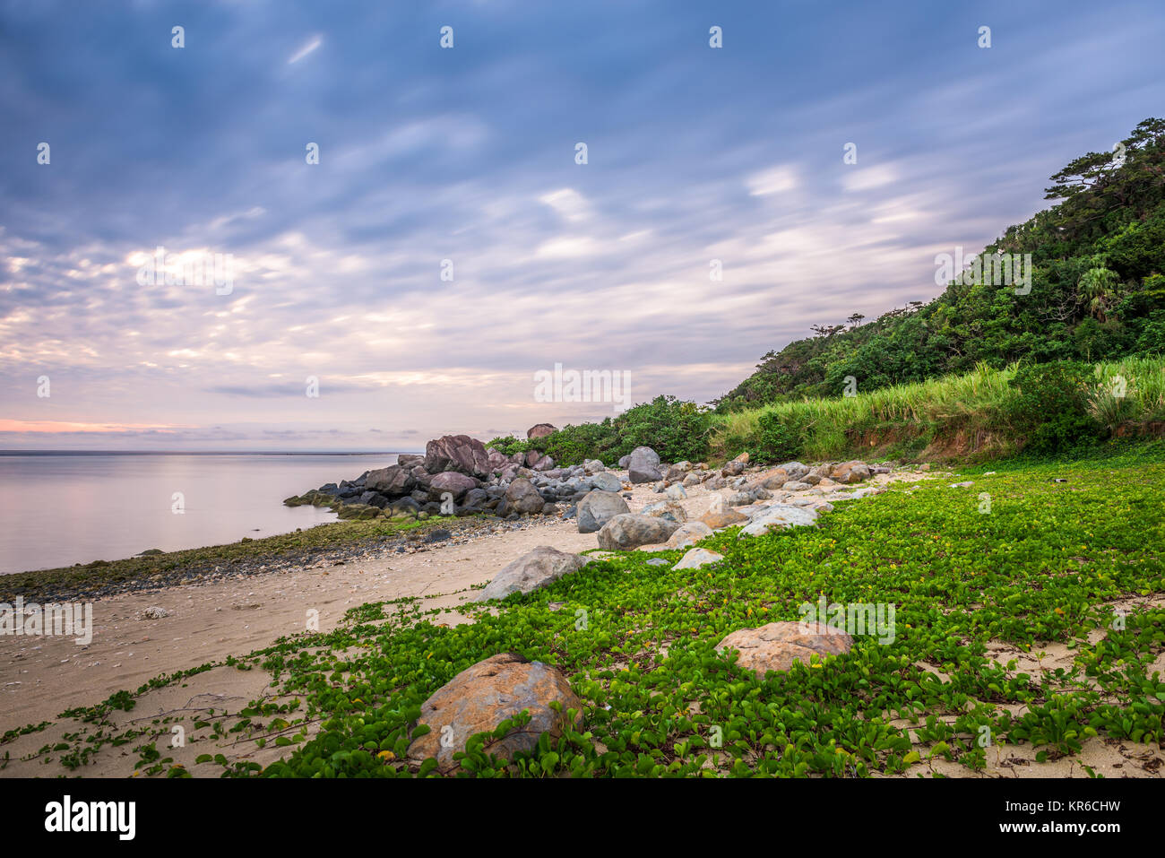 Kumejima, Okinawa, in Giappone sulla spiaggia di Ara. Foto Stock