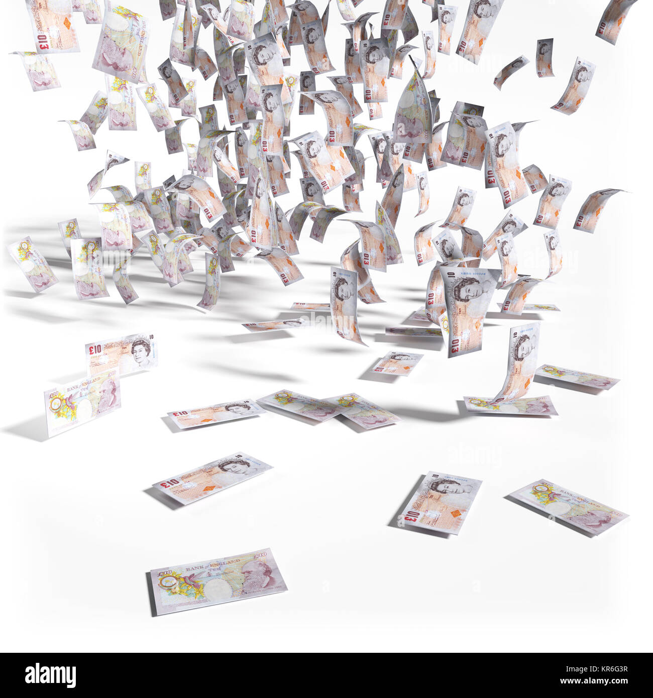 Spiccioli da 10 sterline fatture Foto Stock