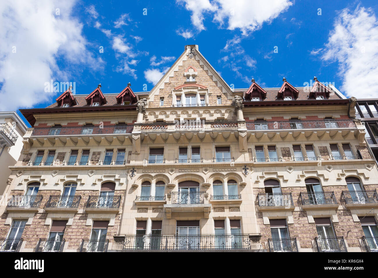 Ginevra, Svizzera - 17 Giugno 2016: Il vecchio edificio di architettura Foto Stock