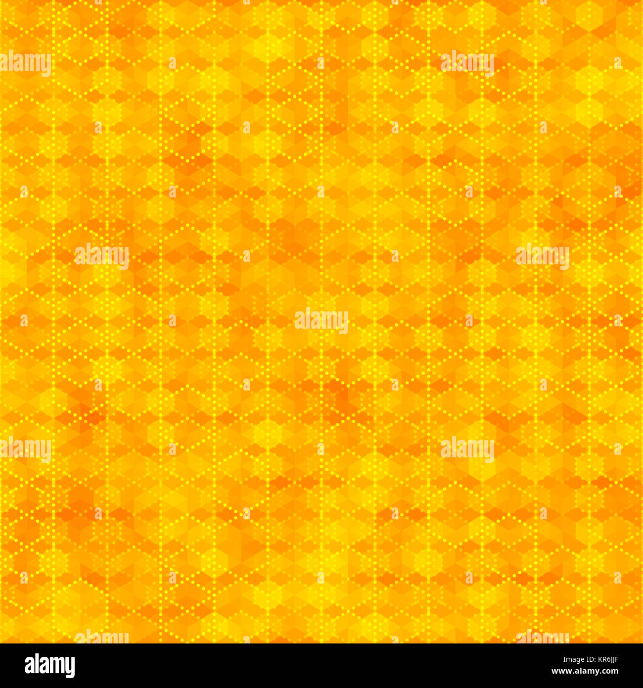 Orange seamless pattern con forme esagonali Foto Stock