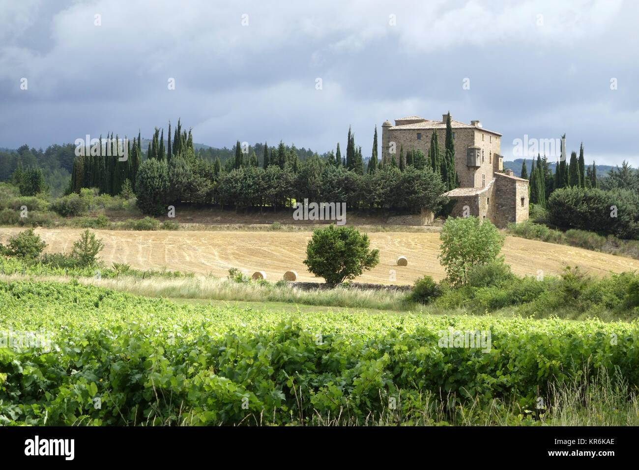 ChÃ¢teau d'Arques nel sud della Francia Foto Stock