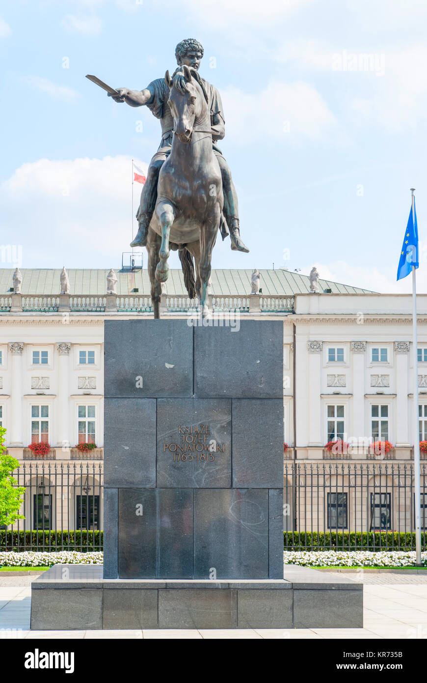 Giuseppe Poniatowski monumento. La Polonia. Varsavia Foto Stock