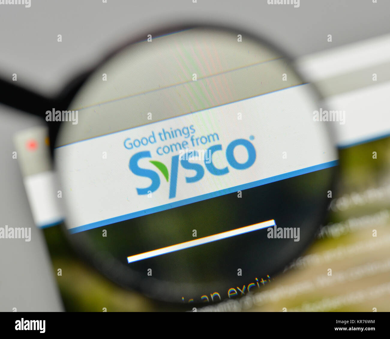 Milano, Italia - 1 Novembre 2017: Sysco logo sulla homepage del sito web. Foto Stock