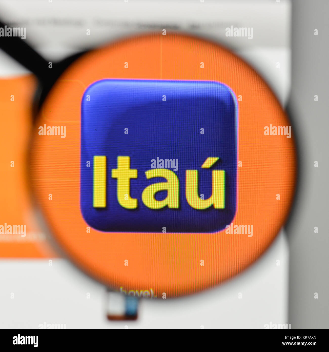 Milano, Italia - 1 Novembre 2017: Itau Unibanco Holding logo sulla homepage del sito web. Foto Stock