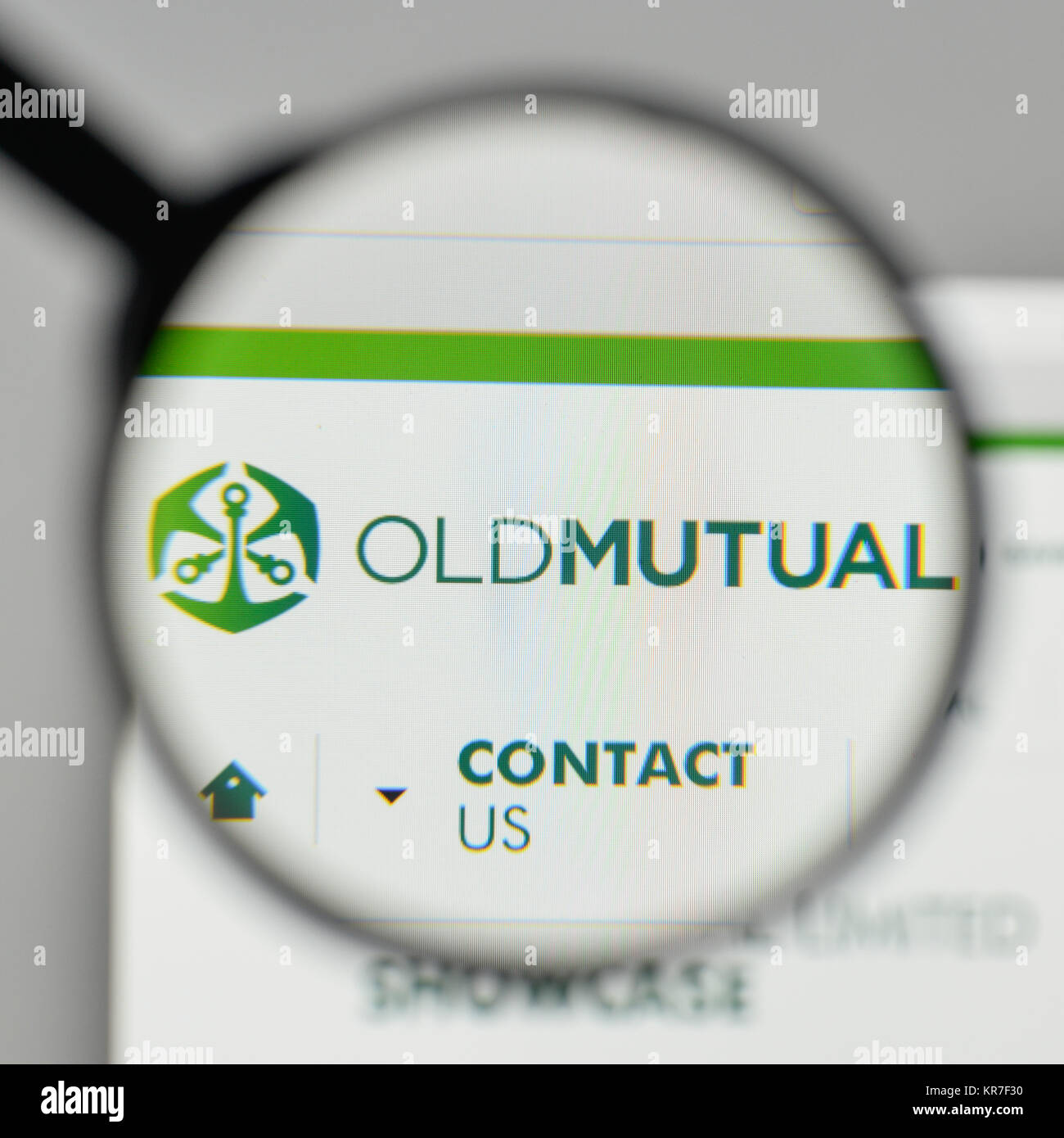 Milano, Italia - 1 Novembre 2017: Old Mutual logo sulla homepage del sito web. Foto Stock