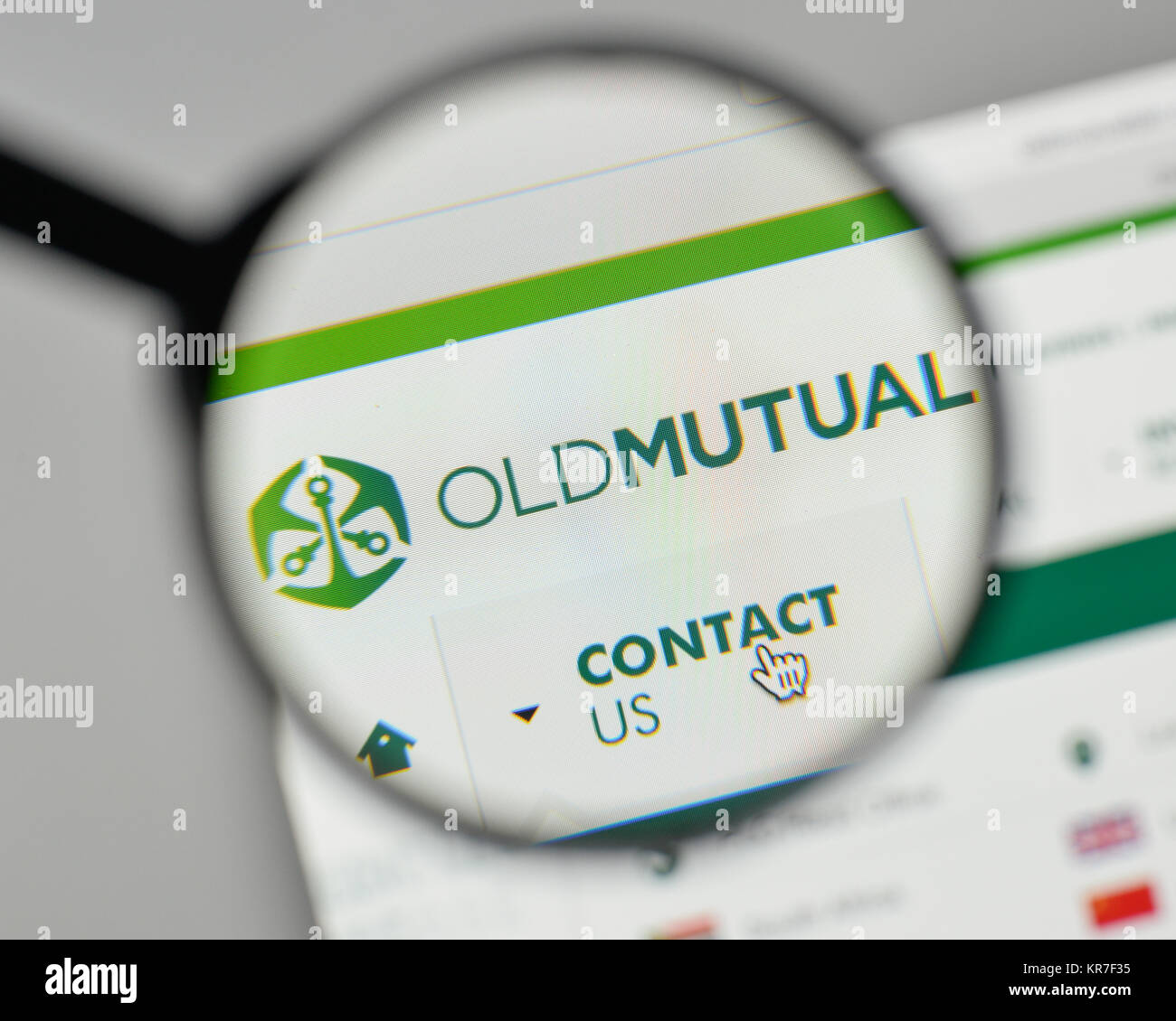 Milano, Italia - 1 Novembre 2017: Old Mutual logo sulla homepage del sito web. Foto Stock