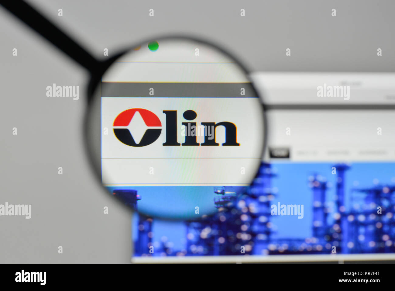 Milano, Italia - 1 Novembre 2017: Olin logo sulla homepage del sito web. Foto Stock