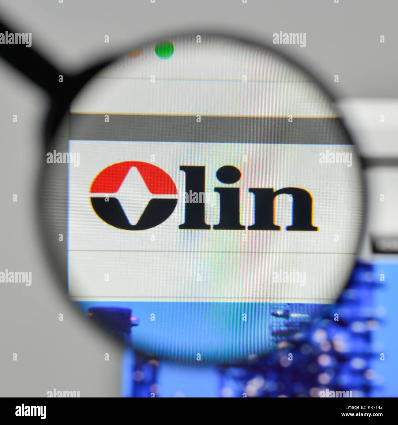 Milano, Italia - 1 Novembre 2017: Olin logo sulla homepage del sito web. Foto Stock