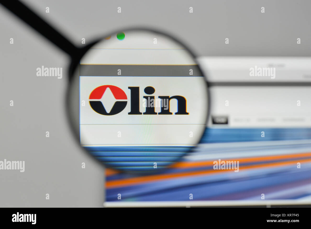Milano, Italia - 1 Novembre 2017: Olin logo sulla homepage del sito web. Foto Stock