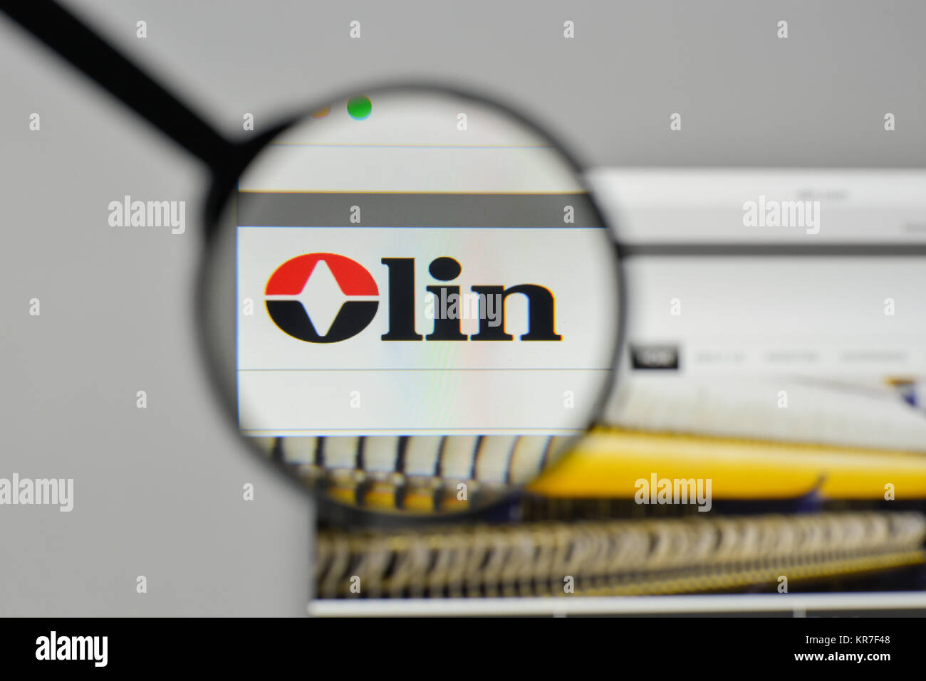 Milano, Italia - 1 Novembre 2017: Olin logo sulla homepage del sito web. Foto Stock