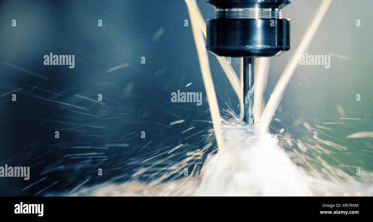 Industriali di precisione CNC di metallo dettaglio da mill in fabbrica Foto Stock