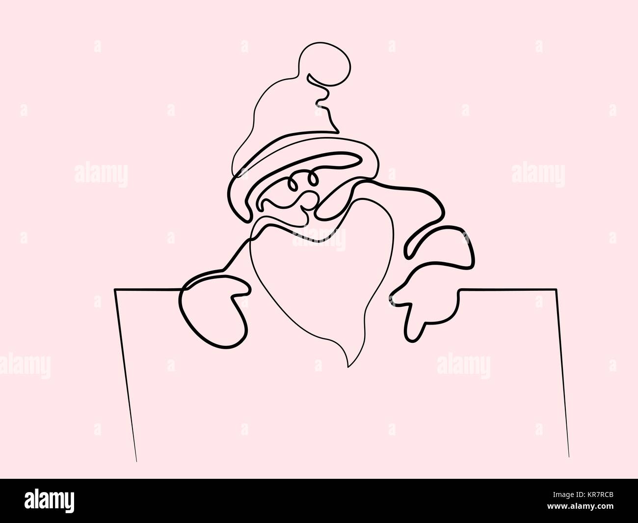 Babbo Natale con poster Illustrazione Vettoriale