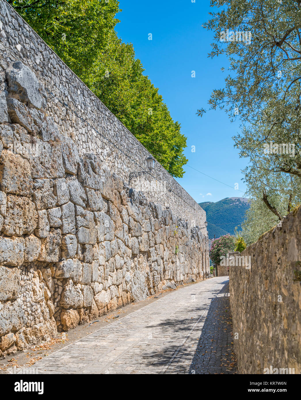 Mura Megalitiche in Alatri acropoli, provincia di Frosinone, Lazio, Italia centrale. Foto Stock