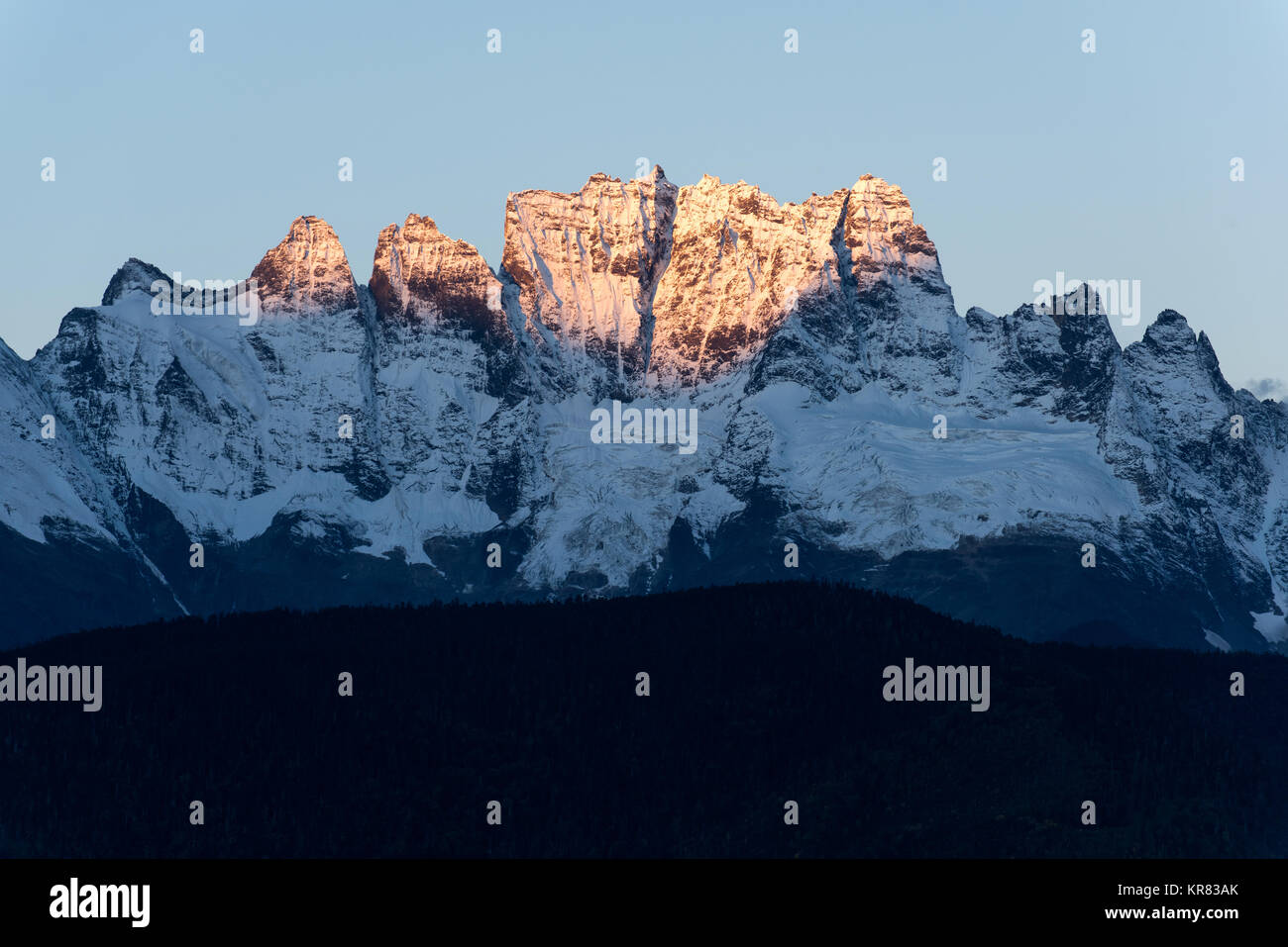 Meili Snow Mountain,nella provincia dello Yunnan,Cina Foto Stock