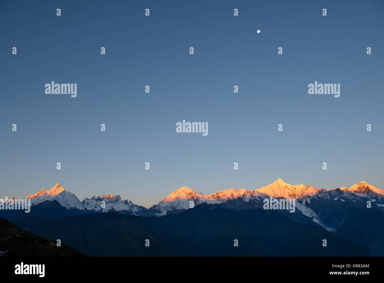 Meili Snow Mountain,nella provincia dello Yunnan,Cina Foto Stock