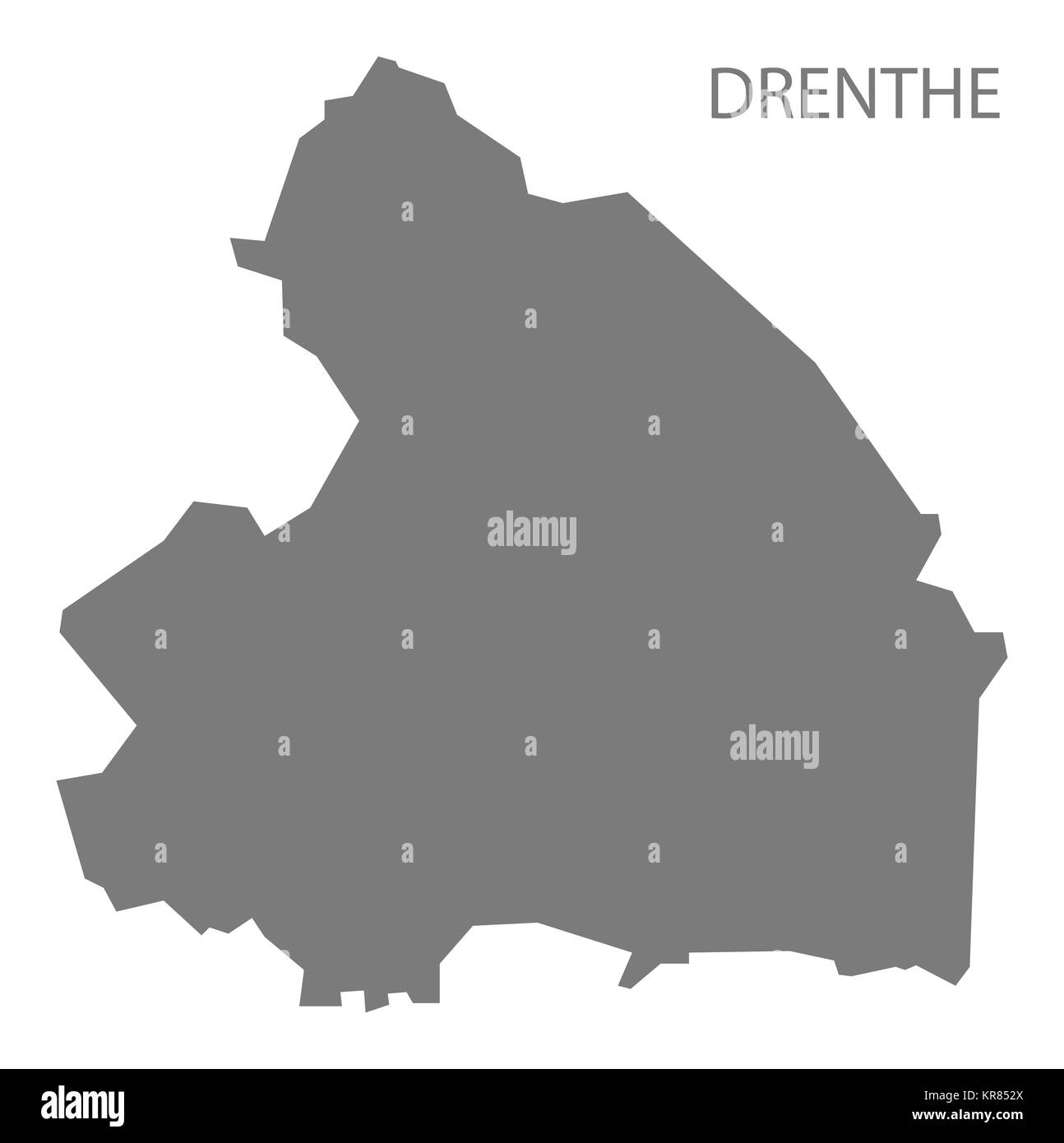 Paesi Bassi Drenthe Mappa grigio Foto Stock