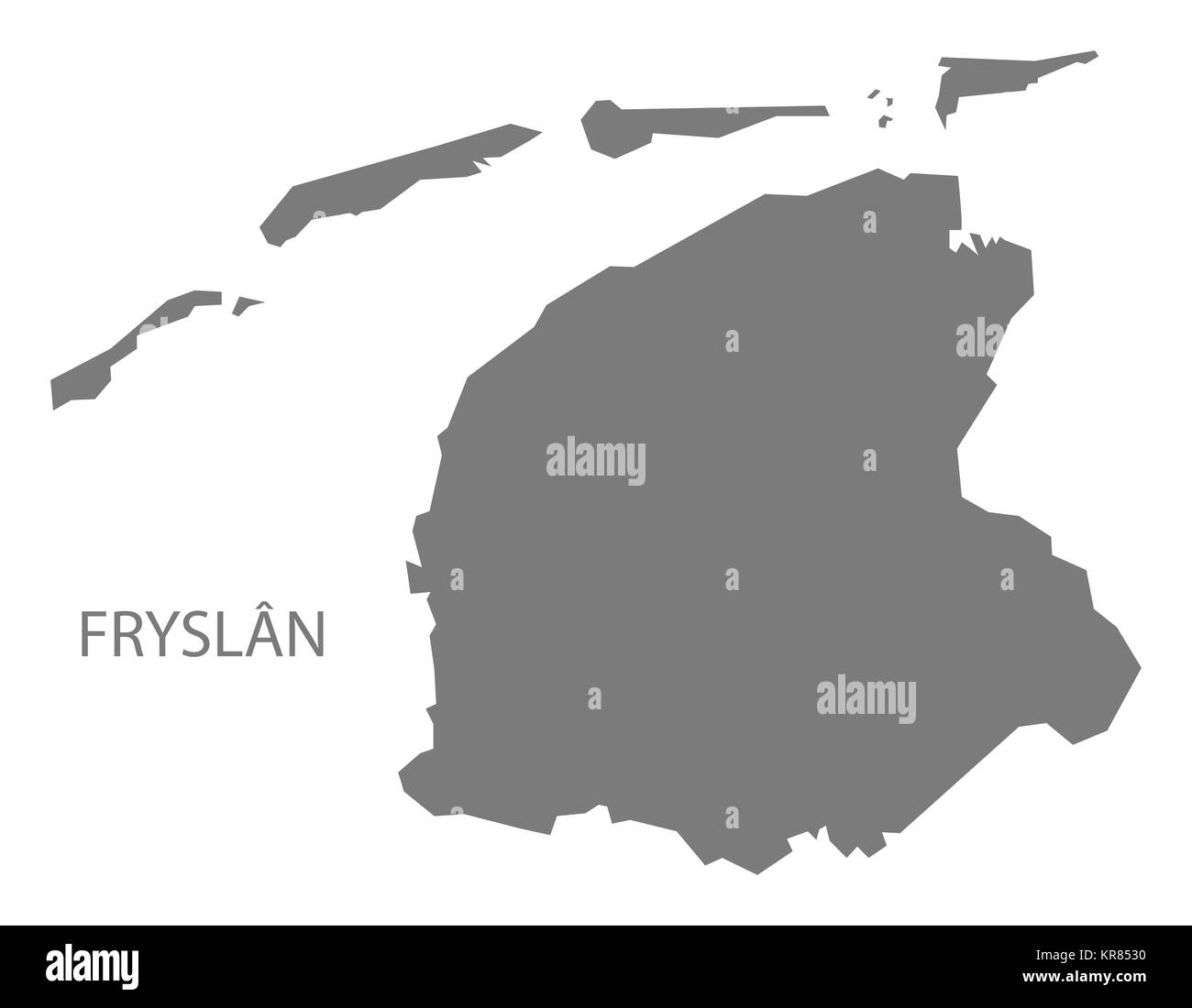 Fryslan Paesi Bassi Mappa grigio Foto Stock
