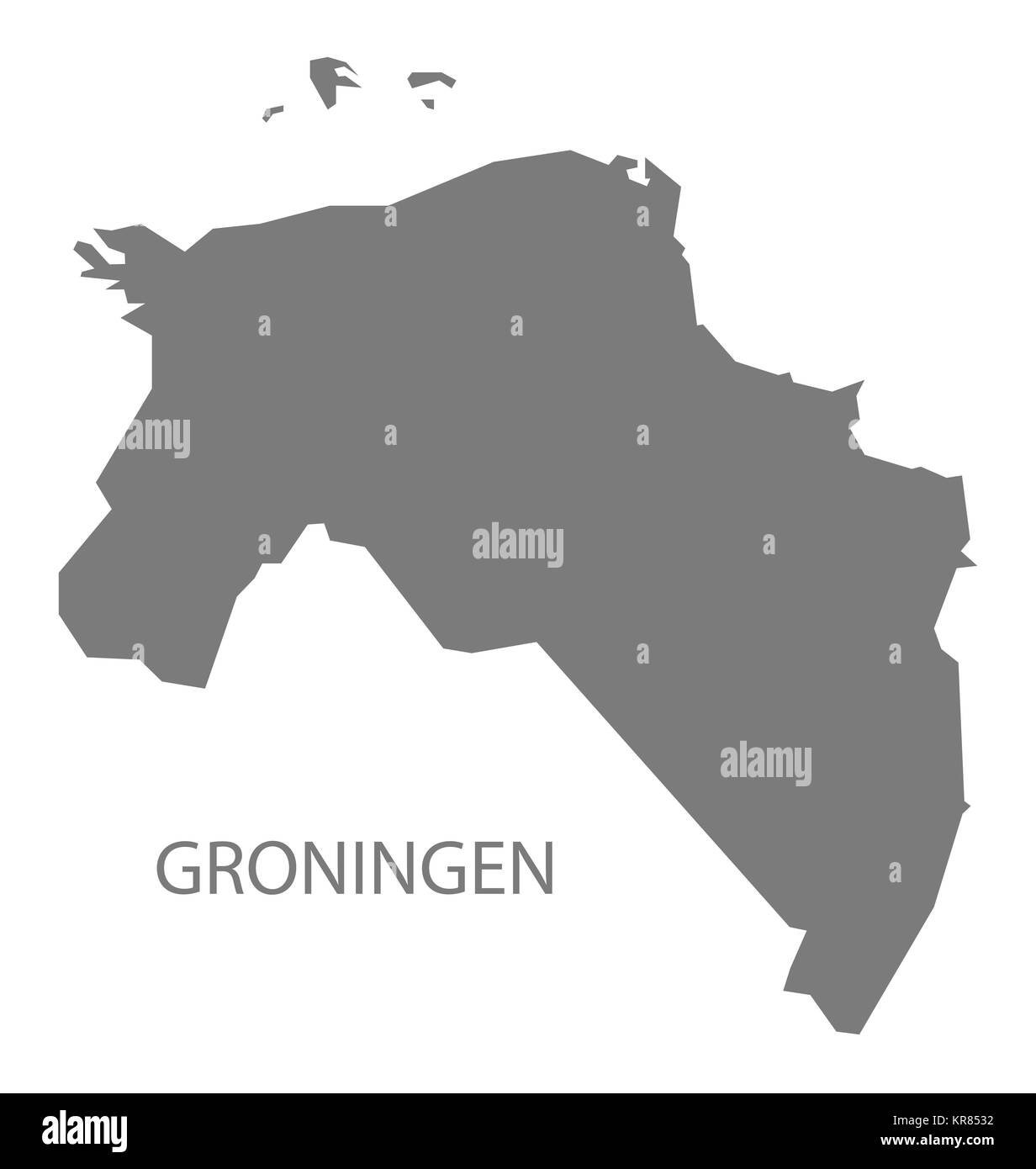 Groningen Paesi Bassi Mappa grigio Foto Stock