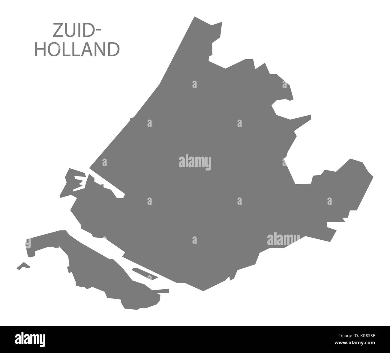 Zuid-Holland Paesi Bassi Mappa grigio Foto Stock