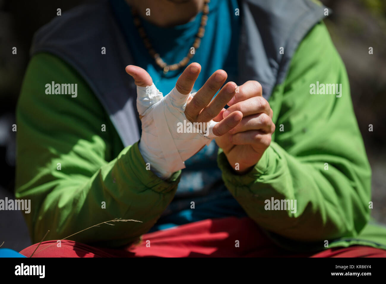 Arrampicata su roccia lifestyle Foto Stock