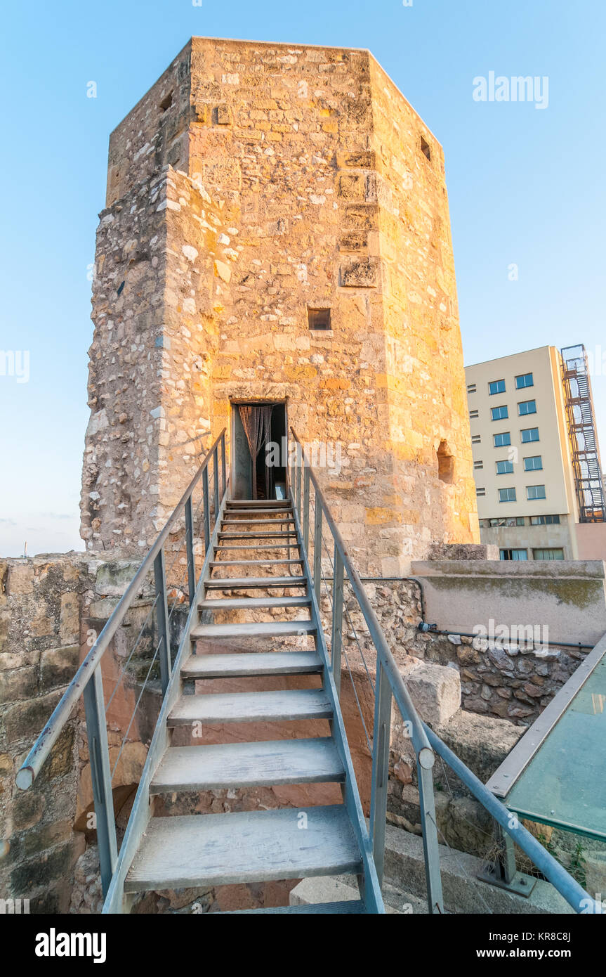 Torre delle monache (Torre de les Monges), patrimonio mondiale dell UNESCO, circo romano in Tarragona Catalogna Foto Stock
