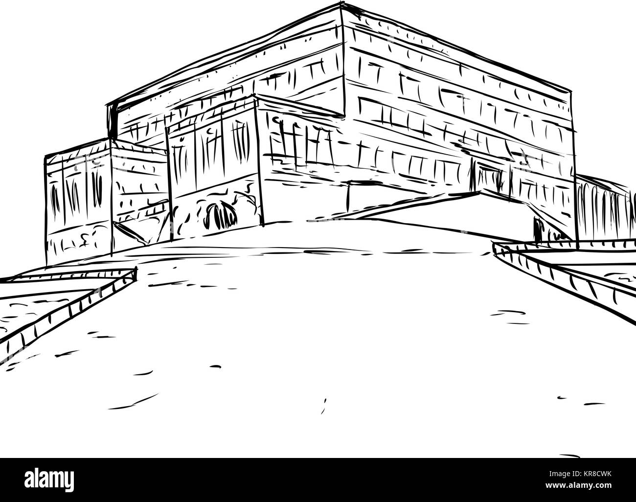 Profilo del Palazzo Nazionale a Stoccolma Foto Stock