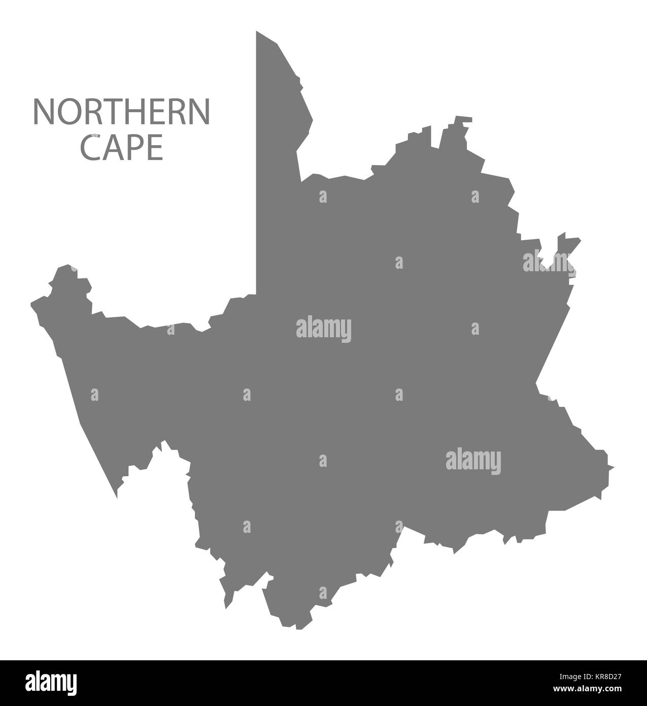 Northern Cape Sud Africa Mappa grigio Foto Stock