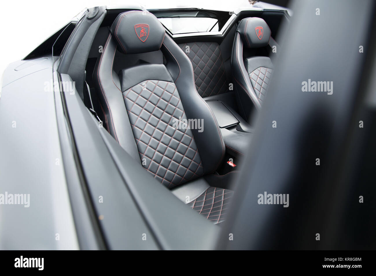 Lamborghini Aventador - metallico piatto Esterno - Interno Foto Stock