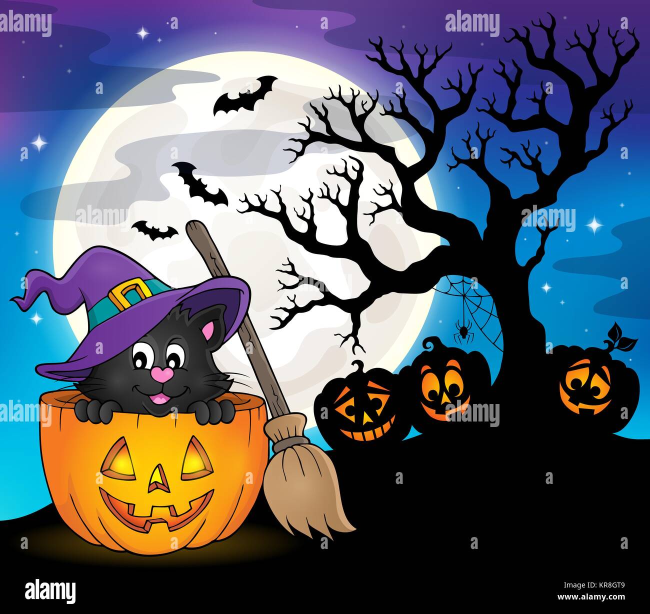 Halloween cat Tema immagine 7 Foto Stock