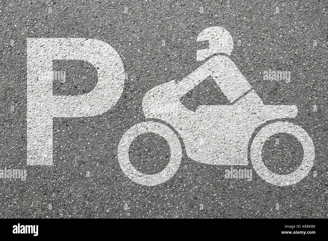 Parcheggio parcheggio moto motociclisti il traffico Foto Stock