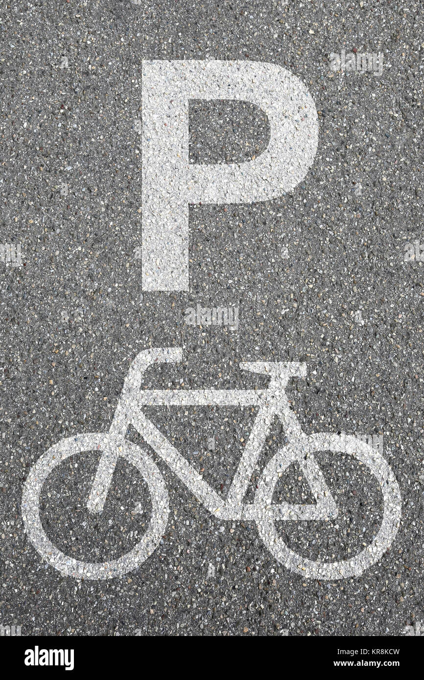 Parcheggio Parcheggio bici Bicicletta mobilità del traffico Foto Stock