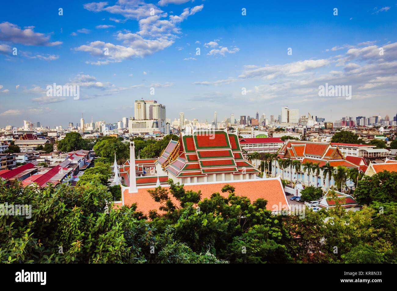 Spettacolare vista sul panorama di Bangkok Foto Stock