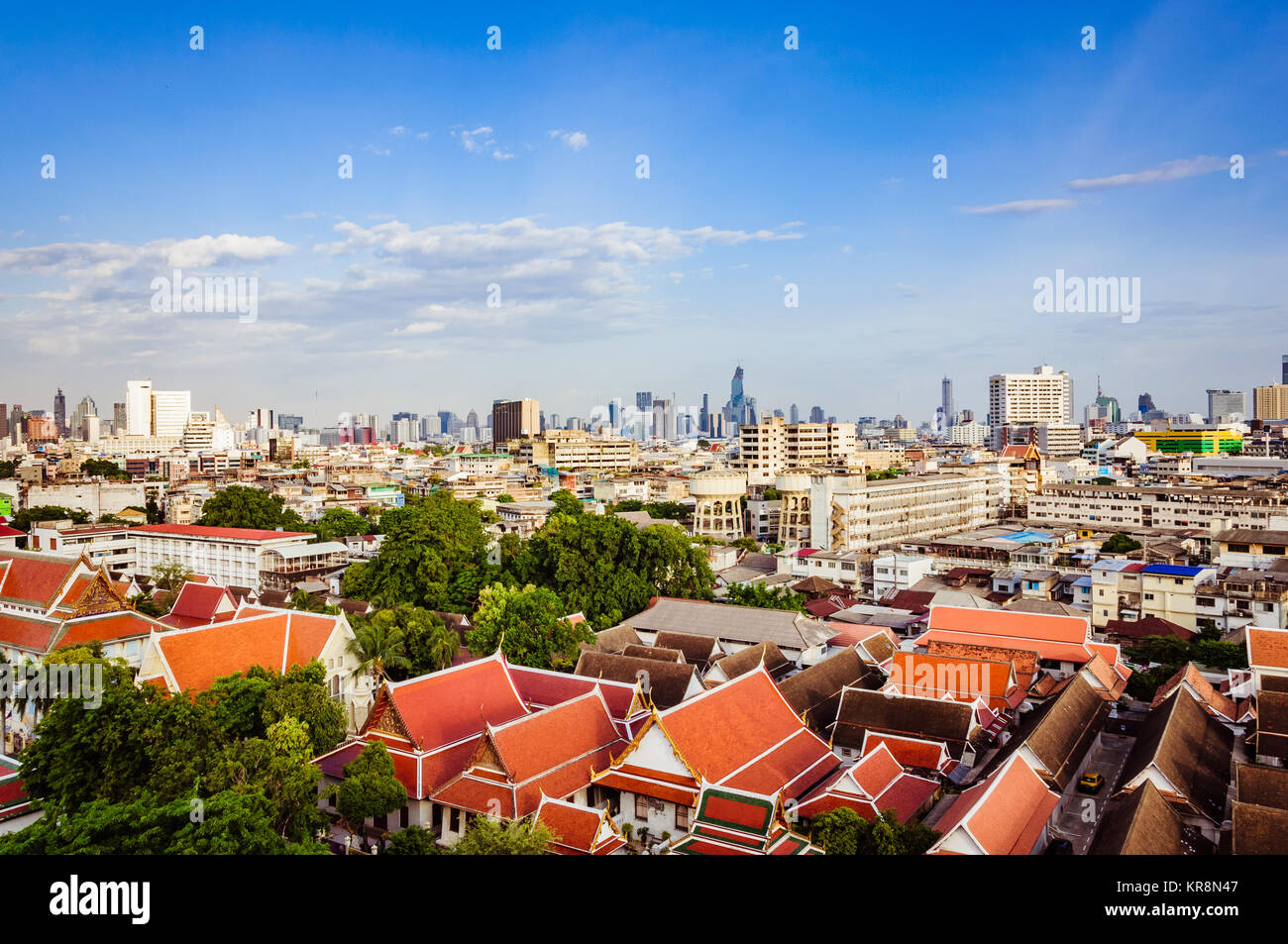 Spettacolare vista sul panorama di Bangkok Foto Stock