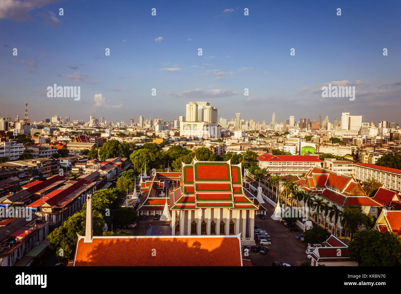 Spettacolare vista sul panorama di Bangkok Foto Stock