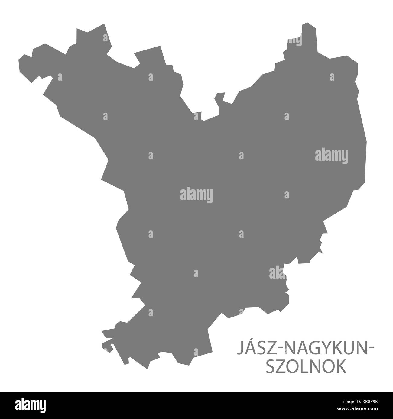 Di Jasz-Nagykun Szolnok Ungheria Mappa grigio Foto Stock