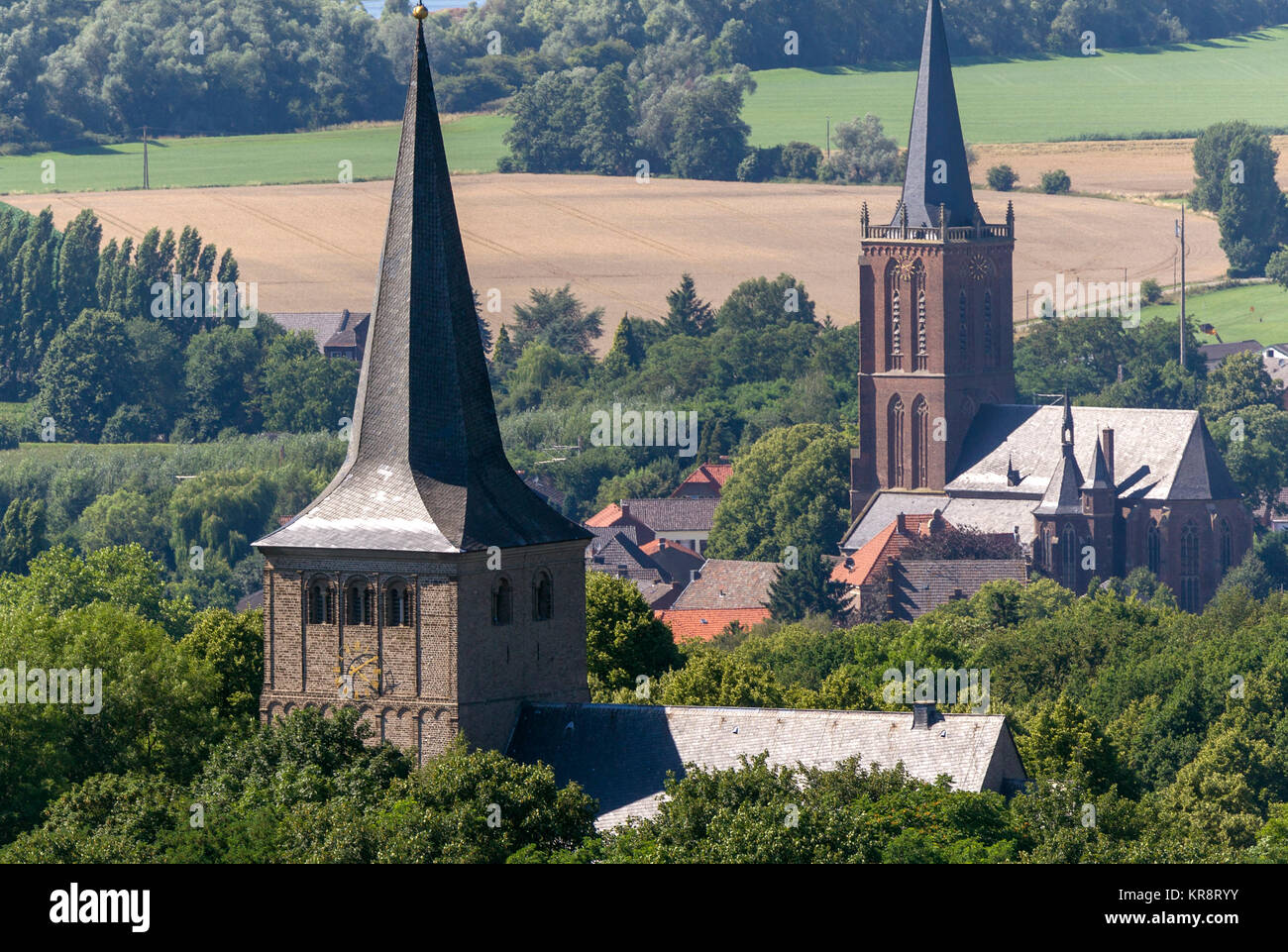 Chiese Elten, Elten, Emmerich am Rhein, Renania, Renania settentrionale-Vestfalia, Germania, Europa,Eltener Kirchen , Elten, Emmerich am Rhein, Nordrhein-W Foto Stock