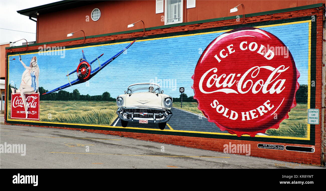 Murale di coke Foto Stock