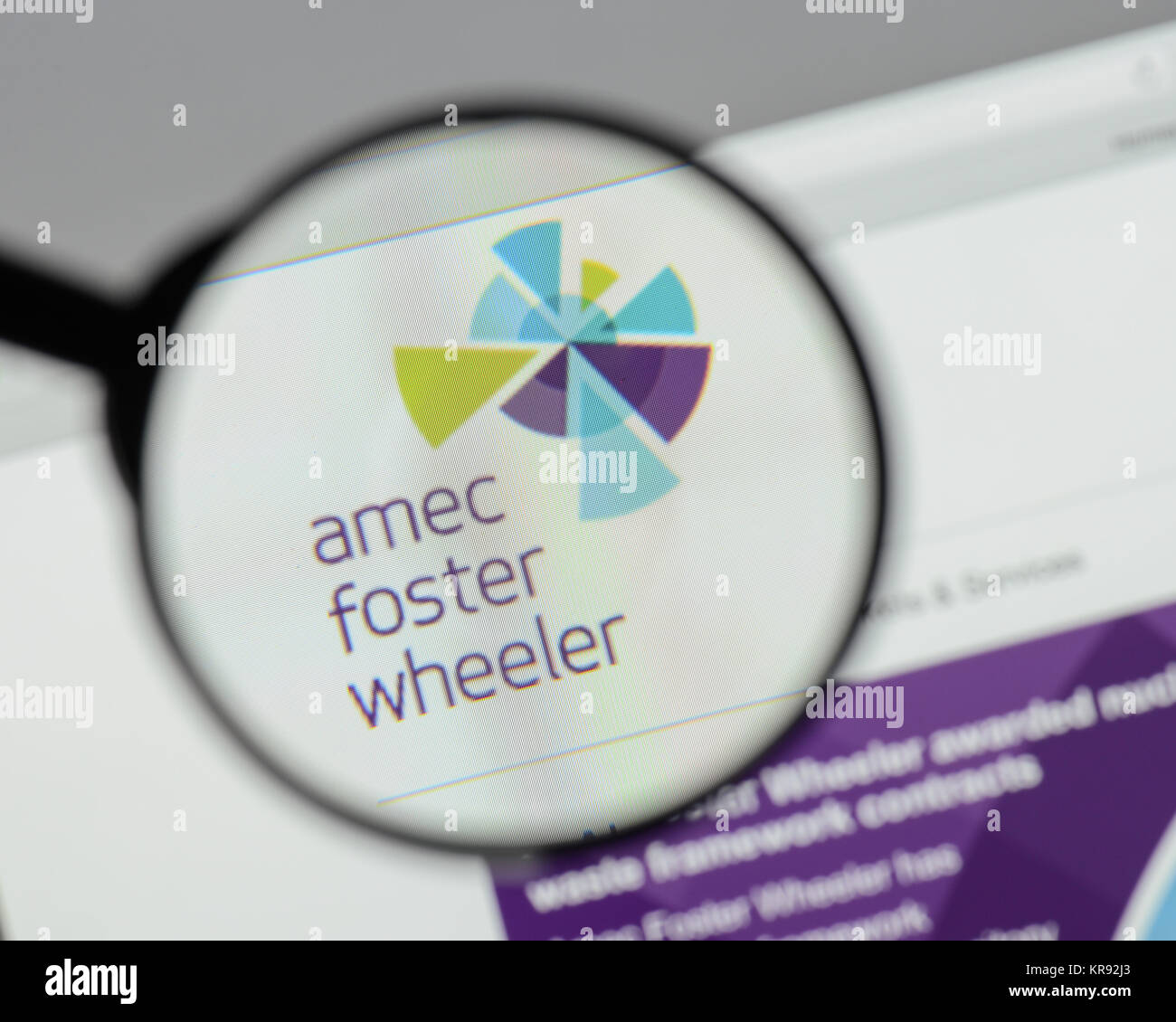 Milano, Italia - 10 agosto 2017: Amec sito web. Si tratta di una multinazionale britannica di consulenza, progettazione e project management company . Logo Amec visibl Foto Stock